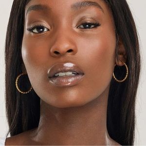 Braided Flat Hoops ✨NWOT✨